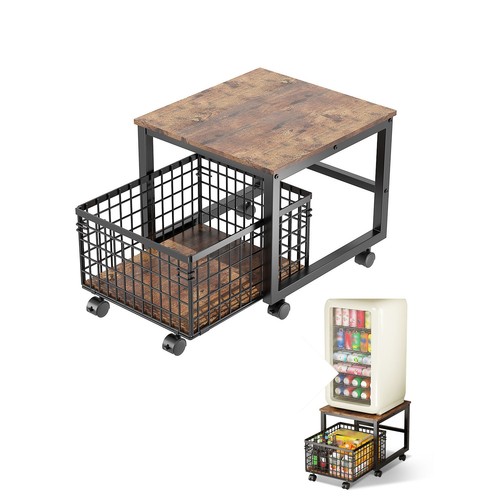 Mobile mini fridge stand - fridge, with