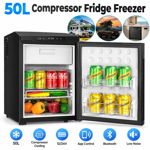 Compressor fridge freezer led - fridge,
