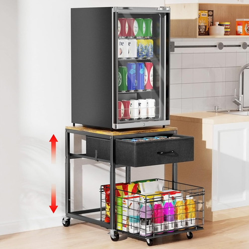 Mobile mini fridge stand with - mini,