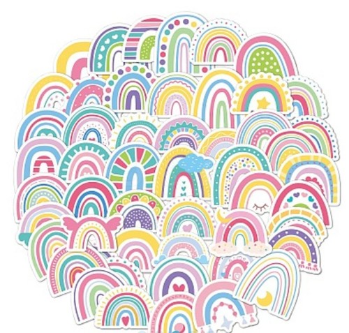 50pcs pvc adhesive rainbow - 50pcs,